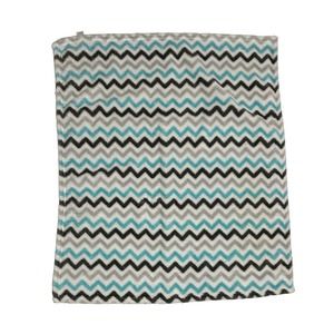 Baby Gear Chevron Zig Zag Teal Green Gray Fleece Blanket Security Lovey Kids